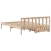 Estructura de cama sin colchón madera maciza de pino 135x190 cm