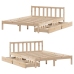 Estructura de cama sin colchón madera maciza de pino 135x190 cm