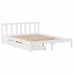 Estructura de cama sin colchón madera de pino blanco 135x190 cm