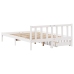 Estructura de cama sin colchón madera de pino blanco 135x190 cm