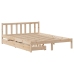 Estructura de cama sin colchón madera maciza de pino 140x190 cm