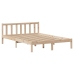 Estructura de cama sin colchón madera maciza de pino 140x190 cm