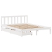 Estructura de cama sin colchón madera de pino blanca 140x190 cm