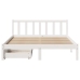 Estructura de cama sin colchón madera de pino blanca 140x190 cm