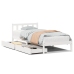 Estructura de cama sin colchón madera de pino blanca 90x200 cm