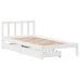 Estructura de cama sin colchón madera de pino blanca 90x200 cm