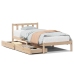 Estructura de cama sin colchón madera maciza de pino 100x200 cm