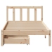 Estructura de cama sin colchón madera maciza de pino 100x200 cm
