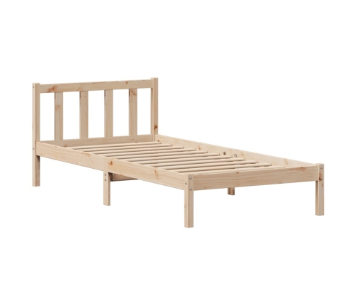 Estructura de cama sin colchón madera maciza de pino 100x200 cm