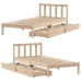 Estructura de cama sin colchón madera maciza de pino 100x200 cm