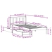 Estructura de cama sin colchón madera maciza de pino 100x200 cm