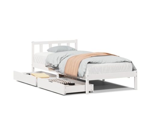 Estructura cama sin colchón madera maciza pino blanca 100x200cm