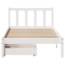 Estructura cama sin colchón madera maciza pino blanca 100x200cm
