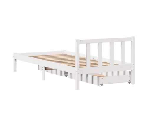 Estructura cama sin colchón madera maciza pino blanca 100x200cm