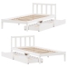 Estructura cama sin colchón madera maciza pino blanca 100x200cm