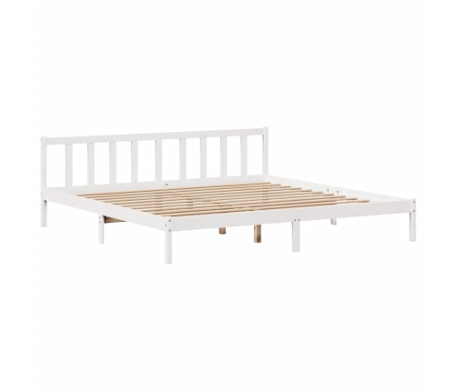 Estructura de cama sin colchón madera maciza blanca 200x200 cm