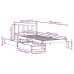 Estructura de cama sin colchón madera maciza marrón 75x190 cm