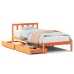 Estructura de cama sin colchón madera de pino marrón 90x200 cm