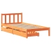 Estructura de cama sin colchón madera de pino marrón 90x200 cm