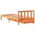 Estructura de cama sin colchón madera de pino marrón 90x200 cm