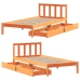 Estructura de cama sin colchón madera de pino marrón 90x200 cm