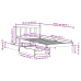 Estructura de cama sin colchón madera de pino marrón 90x200 cm