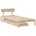 Estructura de cama sin colchón madera maciza pino 75x190 cm