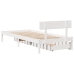 Estructura de cama sin colchón madera maciza blanca 75x190 cm