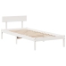 Estructura de cama sin colchón madera maciza blanca 75x190 cm