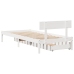 Estructura de cama sin colchón madera maciza blanca 90x190 cm