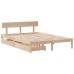Estructura de cama sin colchón madera maciza de pino 120x190 cm