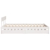 Estructura de cama sin colchón madera maciza blanca 120x190 cm