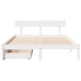 Estructura de cama sin colchón madera de pino blanco 135x190 cm