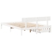 Estructura de cama sin colchón madera de pino blanco 135x190 cm