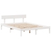 Estructura de cama sin colchón madera de pino blanco 135x190 cm