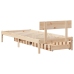 Estructura de cama sin colchón madera maciza de pino 90x200 cm