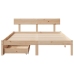 Estructura de cama sin colchón madera de pino blanca 140x200 cm