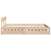 Estructura de cama sin colchón madera de pino blanca 140x200 cm