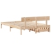 Estructura de cama sin colchón madera de pino blanca 140x200 cm
