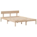 Estructura de cama sin colchón madera de pino blanca 140x200 cm