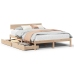 Estructura de cama sin colchón madera de pino blanco 150x200 cm