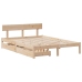Estructura de cama sin colchón madera de pino blanco 150x200 cm