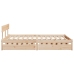 Estructura de cama sin colchón madera de pino blanco 150x200 cm