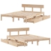 Estructura de cama sin colchón madera de pino blanco 150x200 cm