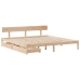 Estructura de cama sin colchón madera maciza de pino 180x200 cm