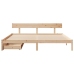 Estructura de cama sin colchón madera maciza de pino 180x200 cm