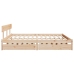 Estructura de cama sin colchón madera maciza de pino 180x200 cm