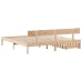 Estructura de cama sin colchón madera maciza de pino 180x200 cm