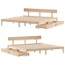 Estructura de cama sin colchón madera maciza de pino 180x200 cm