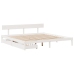 Cama sin colchón madera maciza de pino blanca 180x200 cm